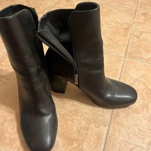 Black heeled booties